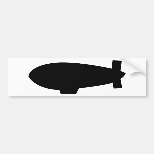 zeppelin airship icon bumper sticker (Front)