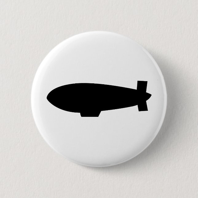 zeppelin airship icon pinback button (Front)