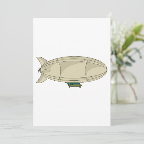 Zeppelin Flying Transport Invitation