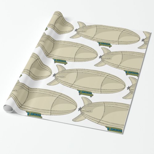 Zeppelin Flying Transport Wrapping Paper