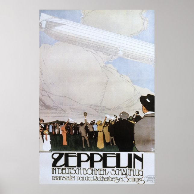 Zeppelin in Deutsch Bohmen Schauflug Poster (Front)