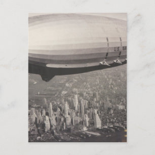 Zeppelin over New York City Postcard