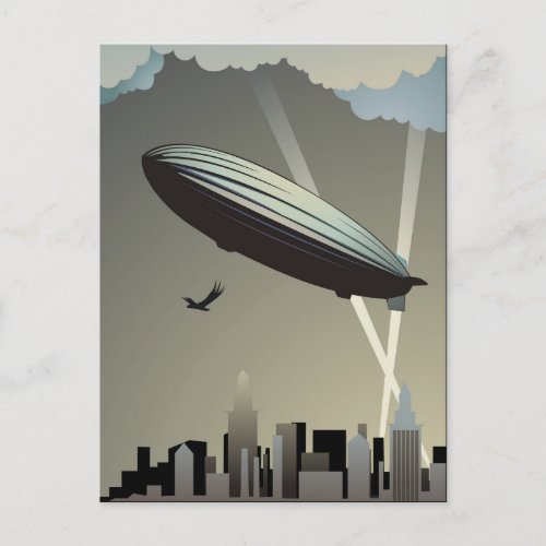 Zeppelin Skyline Postcard