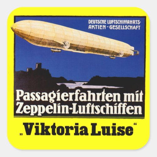Zeppelin Viktoria Luise Square Sticker