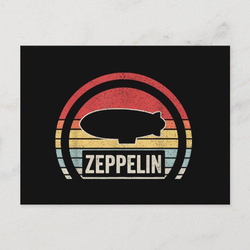 Zeppelin Vintage Retro Zeppelin Shirt Dirigible Ai Holiday Postcard