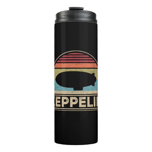 Zeppelin Vintage Retro Zeppelin Shirt Dirigible Thermal Tumbler (Front)