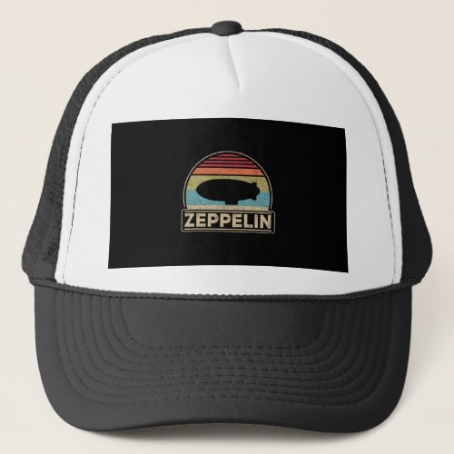 Zeppelin Vintage Retro Zeppelin Shirt Dirigible Trucker Hat