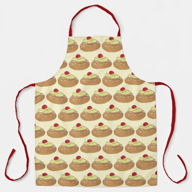 Zeppole Italian Bakery Fried Dough Pastry Apron (Front)