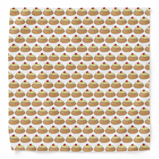 ZEPPOLE Italian Fried Dough Pastry Bakery Foodie Bandana (Front)