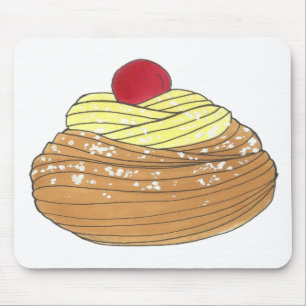 ZEPPOLE Italian Fried Dough Pastry Bakery Foodie Mouse Pad