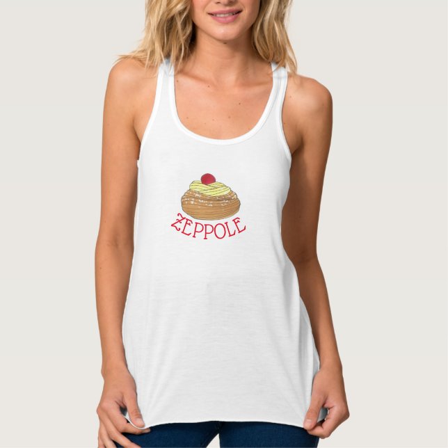 ZEPPOLE Italian Fried Dough Pastry Bakery Foodie Tank Top (Front)