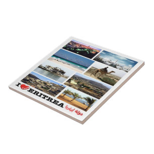 zER013 ERITREA, I Love, Mosaic, Africa, Fridge Ceramic Tile