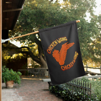 Zer0's Chicken Wing Weatherproof House Flag