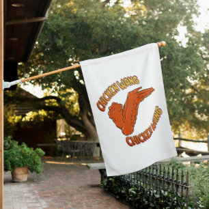 Zer0's Chicken Wing Weatherproof House Flag