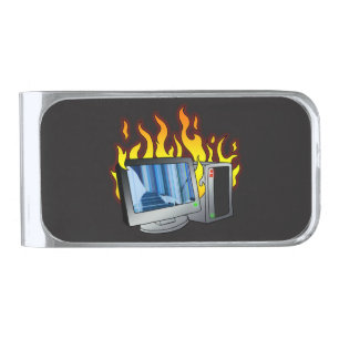 Zer0's Computer Fire Money Clip