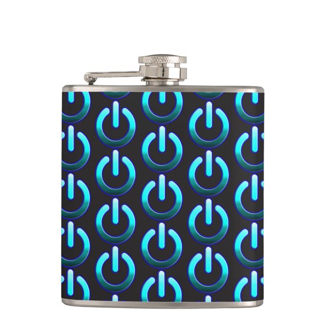 Zer0's Power Vinyl Wrapped Flask (Front)