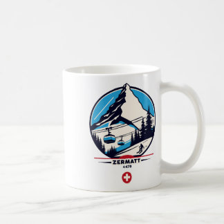 Zermatt 4478 - Skiing On The Problemhorn Coffee Mug