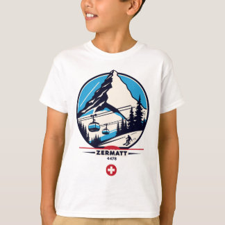 Zermatt 4478 - Skiing On The Problemhorn T-Shirt