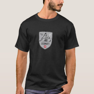 Zermatt Matterhorn Mountain Switzerland Emblem T-Shirt