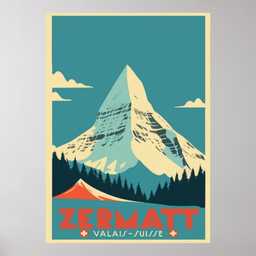 ZermattMatterhornSwitzerlandSki Poster