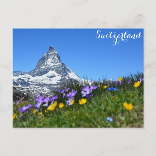 Zermatt Matterhorn Switzerland Swiss Alps Postcard