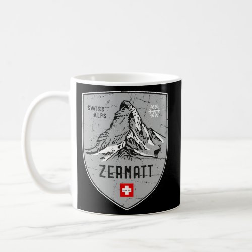 Zermatt Mountain Switzerland Emblem Coffee Mug