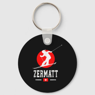 Zermatt Ski Resort Alps Swiss Mountains Switzerlan Keychain