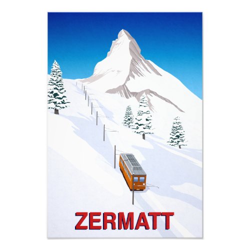 Zermatt Ski Train Photo Print