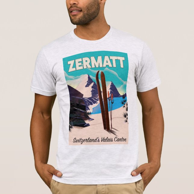 Zermatt Ski vacation poster T-Shirt (Front)
