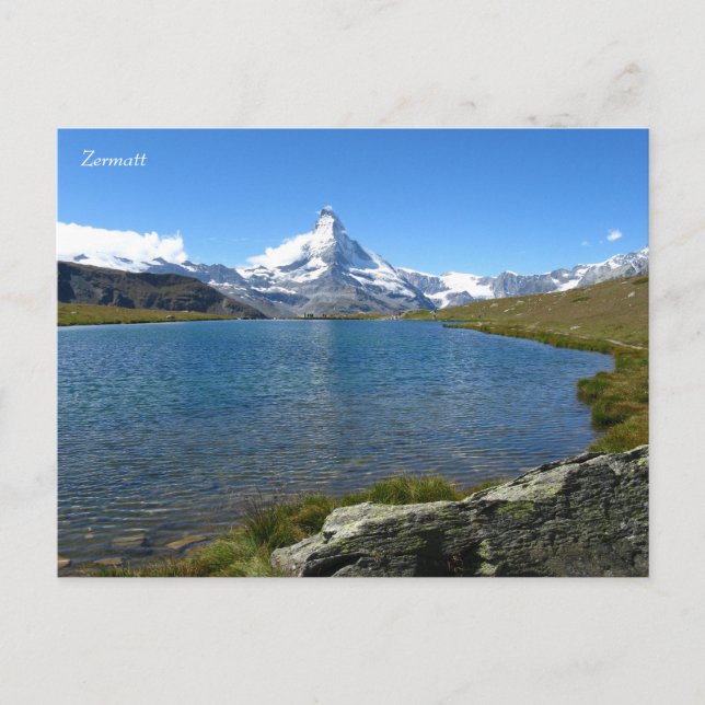 Zermatt Stellisee Swiss Alps Postcard (Front)