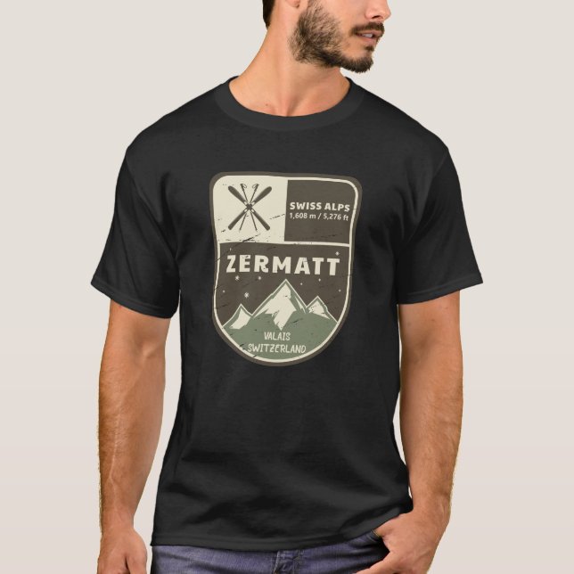 Zermatt Swiss Alps Valais Switzerland T-Shirt (Front)