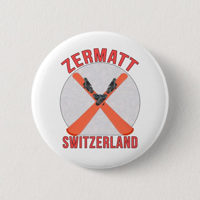 Zermatt, Switzerland Button (Front)