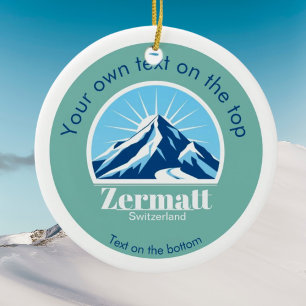Zermatt Switzerland Christmas Ornament