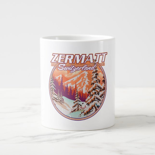 Zermatt switzerland logo giant coffee mug (Front)