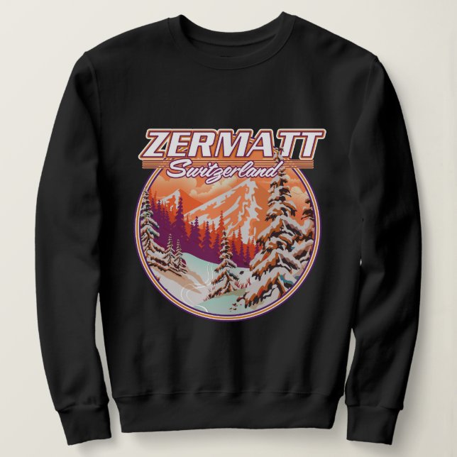 Zermatt switzerland logo sweatshirt (Design Front)