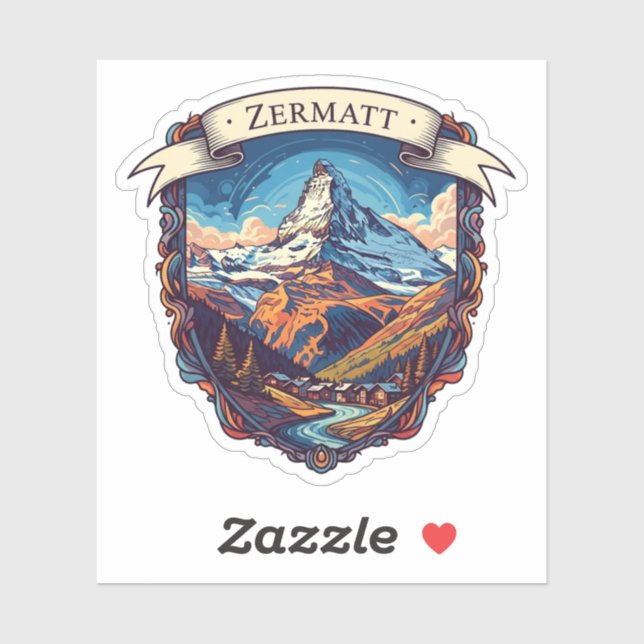 Zermatt Switzerland Matterhorn Sticker (Sheet)