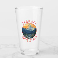 Zermatt Switzerland Retro Distressed Circle