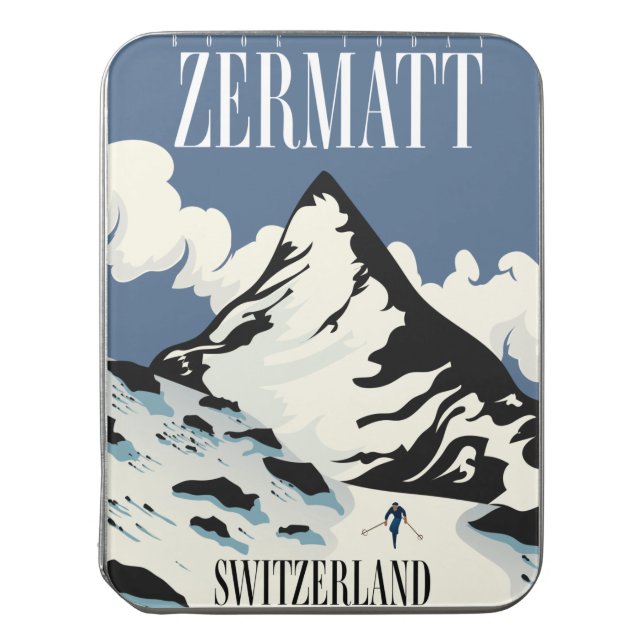 Zermatt Switzerland Ski print Jigsaw Puzzle (Lid Vertical)