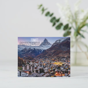 Zermatt Switzerland Souvenir Travel Postcard