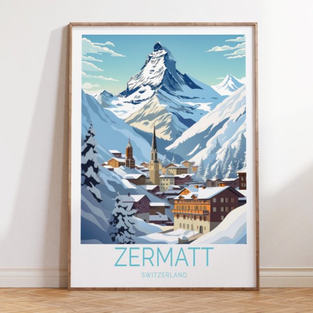 Zermatt Switzerland Travel Poster, Zermatt Switzer Poster (Creator Uploaded)