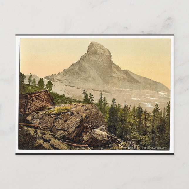 Zermatt, Upper Staffelalp, with Matterhorn after s Postcard (Front)