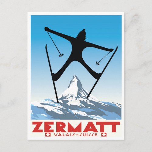 ZermattValaisSuisseSki Postcard