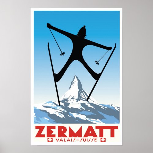 ZermattValaisSuisseSki Poster