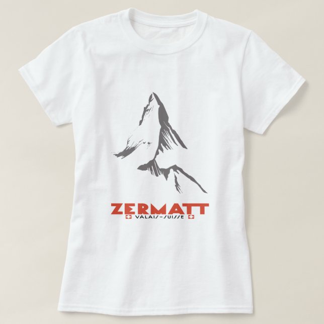 Zermatt, Valais, Switzerland T-Shirt (Design Front)