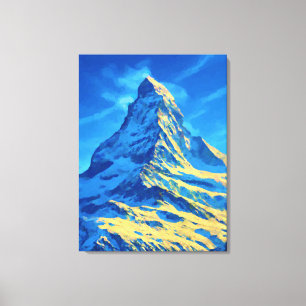 Zermatt Vintage Travel Art Canvas Print