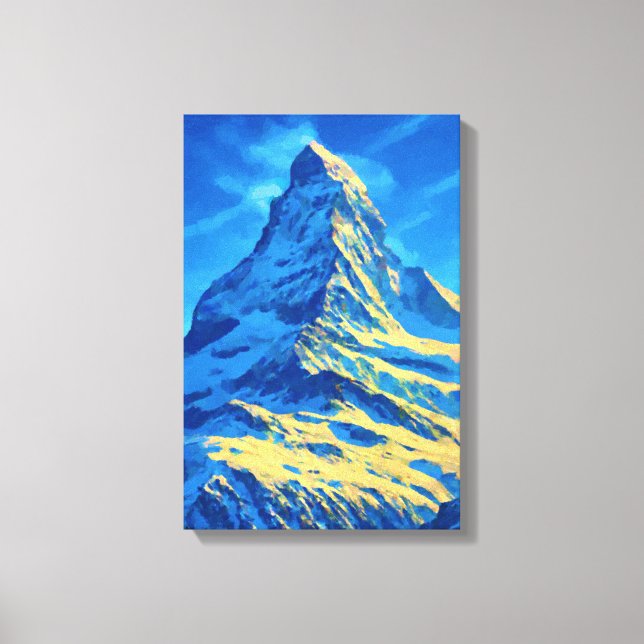 Zermatt Vintage Travel Canvas Print (Front)