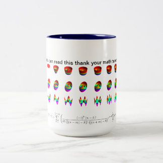 Zernike mug, thank your math teacher Two-Tone coffee mug