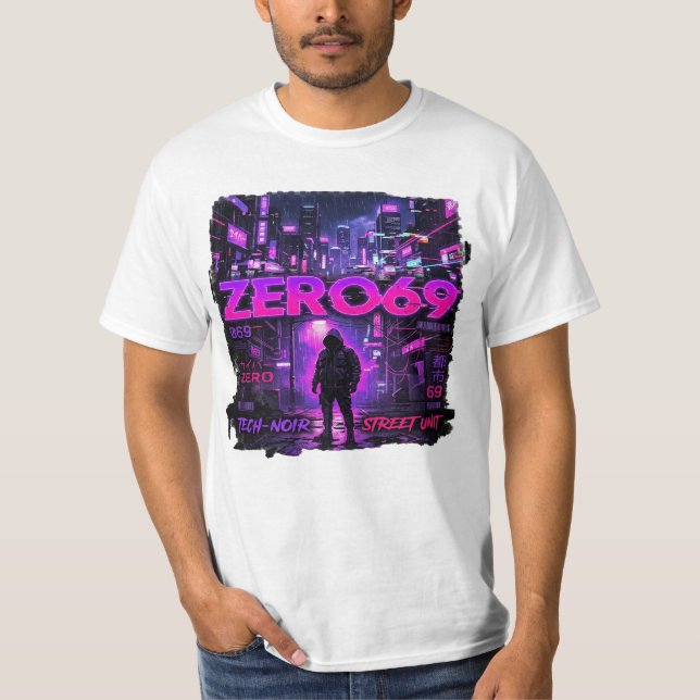 ZERO69 Glitch Division – Midnight Protocol T-Shirt (Front)