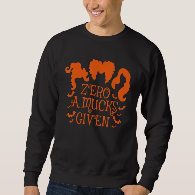 Zero Amucks Given Cute Amuck With Bat Halloween Wi Sweatshirt (Front)
