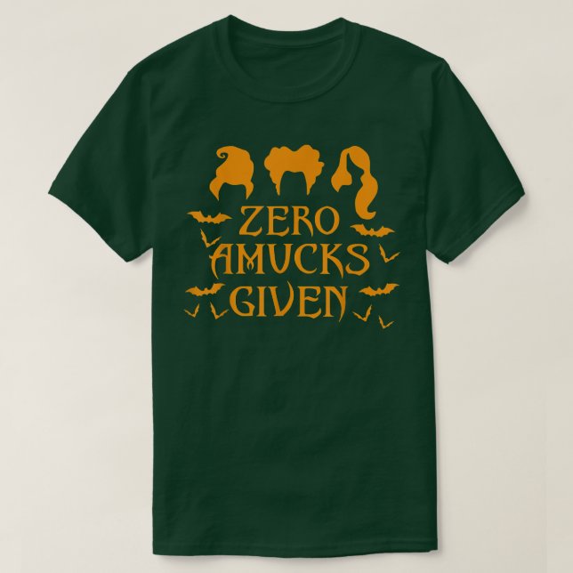 Zero Amucks Given Halloween Witch Trio  T-Shirt (Design Front)